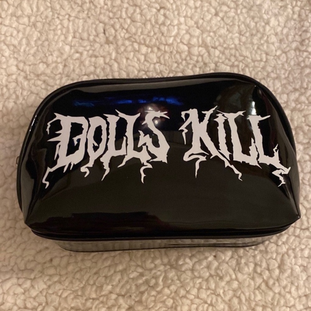 NWOT Dolls Kill Black Makeup Cosmetic Travel Bag